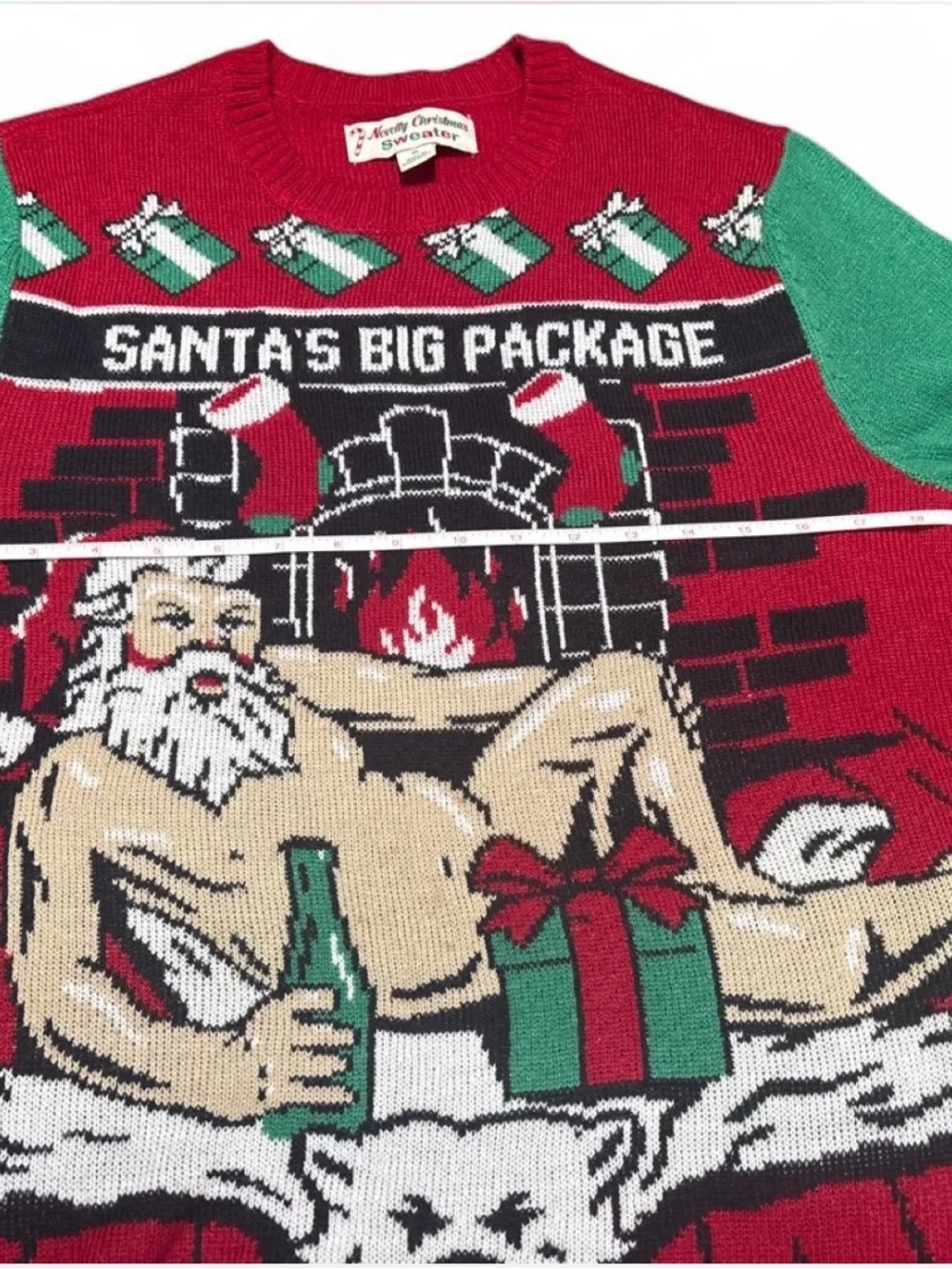 Ugly Christmas Sweater Santa's Big Package
